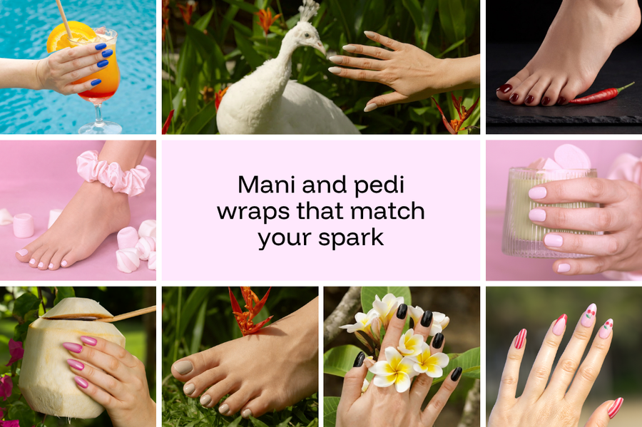 Salon gel nail wraps