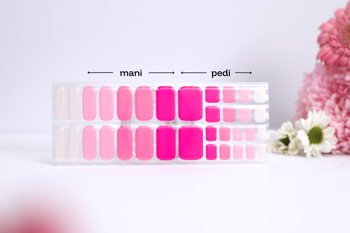 Baddie pink gel nail wraps — image 2