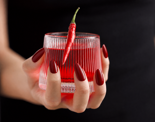 Matriarch — dark red gel nail wraps from 5 Minute Salon