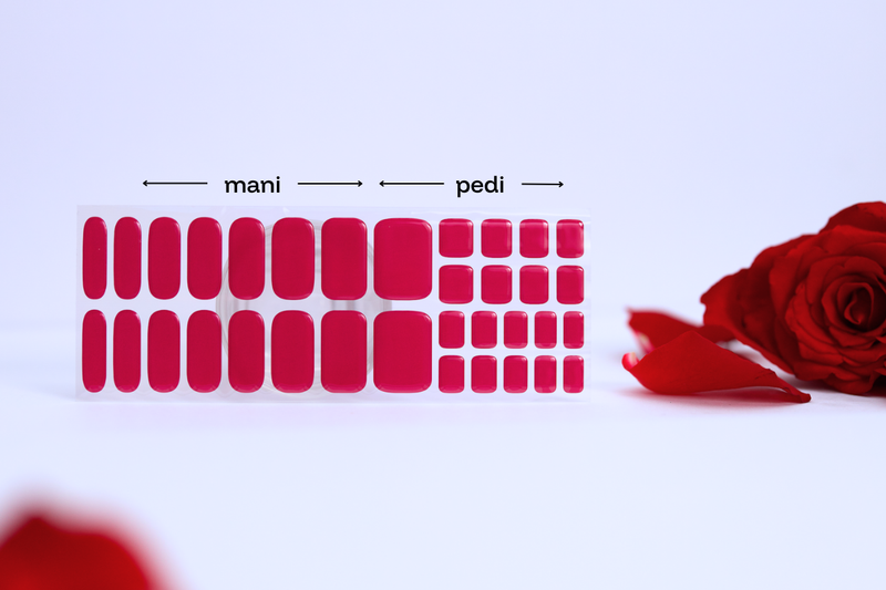 Goal Digger — pink & red gel nail wraps from 5 Minute Salon
