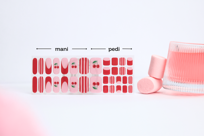 Hot Girl Summer red & pink gel nail wraps — image 2