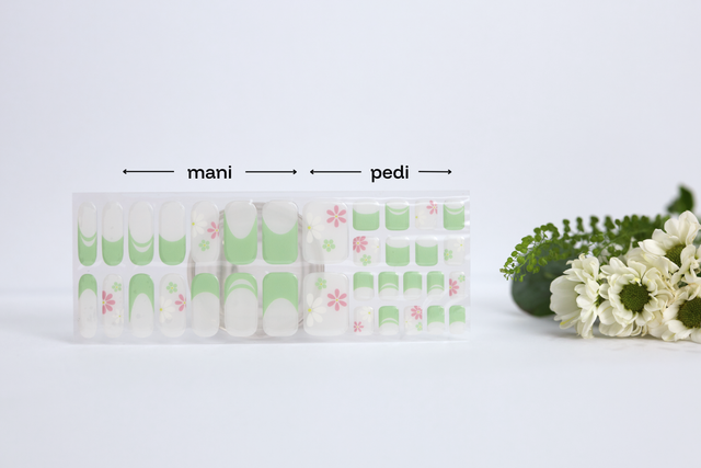 In Her Spring — floral gel nail wraps from 5 Minute Salon
