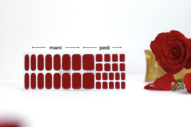 Matriarch dark red gel nail wraps — image 2