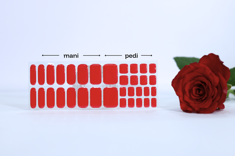 No Apologies red gel nail wraps — image 2