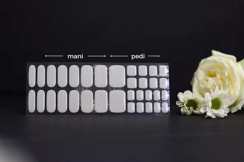 Soft Power white gel nail wraps — image 2