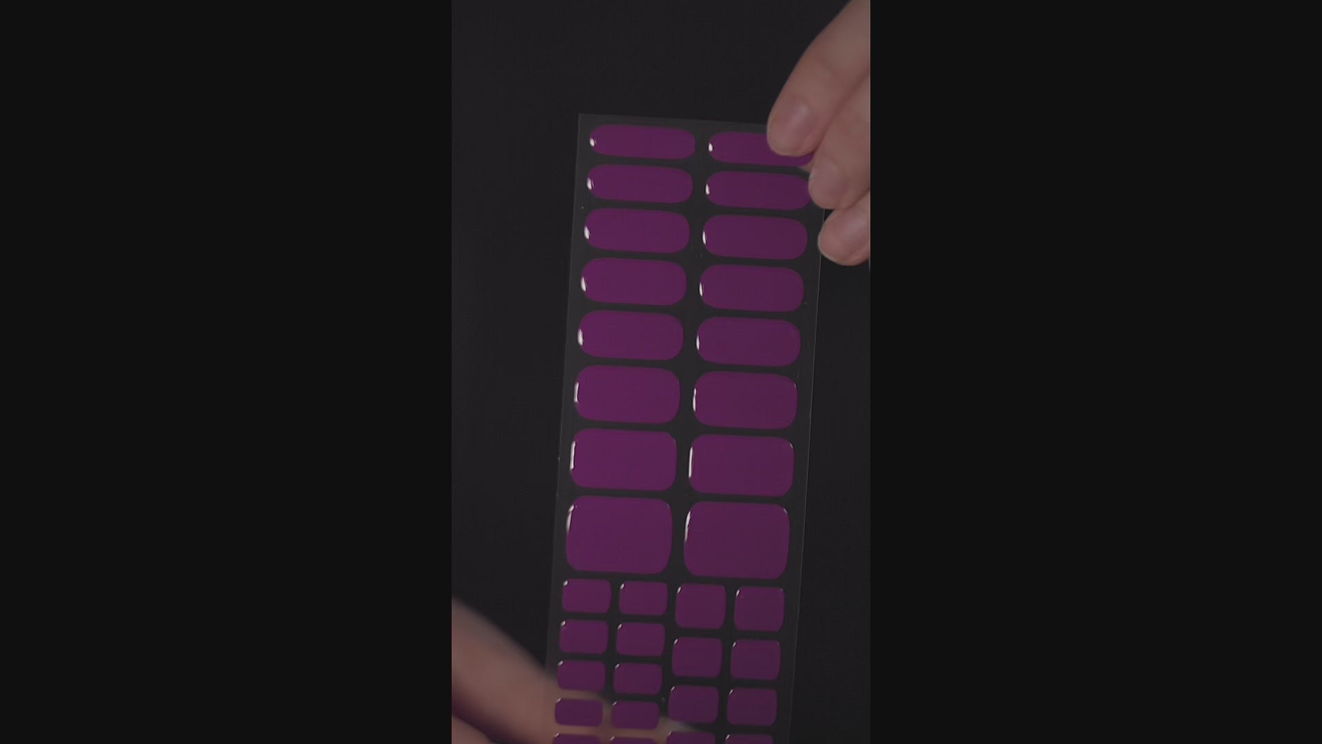 Load video: Born to Rule purple gel nail wraps — image 4