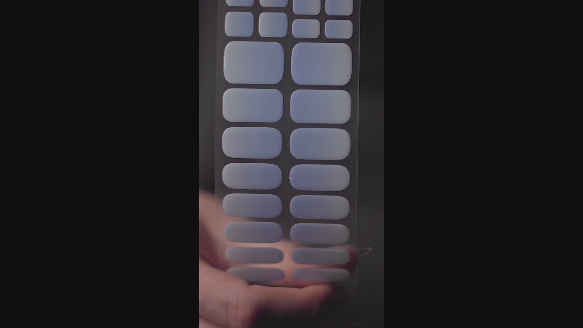Load video: In Her Feminine periwinkle blue gel nail wraps — image 2