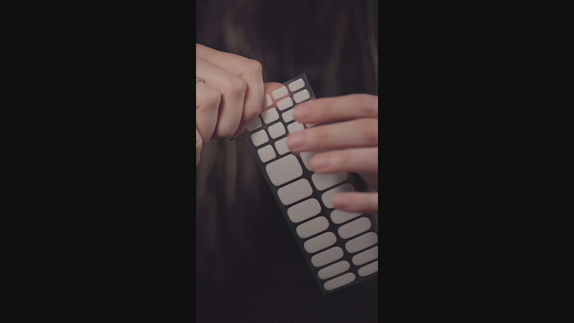Load video: Soft Power white gel nail wraps — image 4